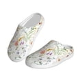 thumbnail image 2 of Disketp Wildflower Watercolor Women's Men's Slippers Plush Slip-On House Slipper for Winter Indoor Soft Cushion Non-slip Fluffy Slides Slippers-11, 2 of 7