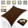 thumbnail image 2 of ASTRAEA 12'x16' Waterproof Sun Shade Sails, Rectangle Canopy Effectively 95% UV Block for Outdoor Activies Backyard Patio, Brown, 2 of 8