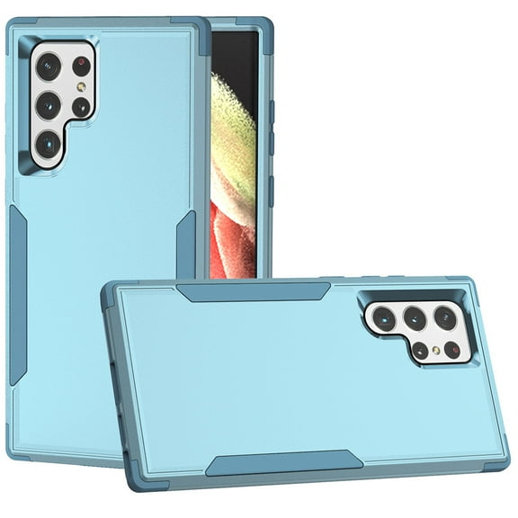 Galaxy S22 Ultra SM-S908U Case , [ Teal   Teal ] Shockproof Heavy Duty Armor Protective Phone Cases Hard Rugged Bumper Cover for Samsung Galaxy S22 Ultra SM-S908U
