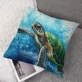 thumbnail image 7 of Acheng Coastal Turtle Throw Pillow Covers Nautical Beach Pillow Case Sea Turtle Decorative Couch Watercolor Art Cushion Cover for Bed Living Room Sofa 22x22in, 7 of 7