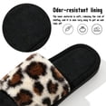 thumbnail image 4 of BERANMEY Leopard Open Toe Womens Slippers Cute Soft House Slippers for Women Men Anti-slip Thick Sole Indoor Bedroom Winter Home Slippers, 4 of 9