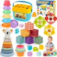 thumbnail image 1 of Juego de juguetes Montessori GJOF2YK para bebés de 6 a 18 meses con 34 piezas, 1 of 6