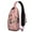 Pink Christmas Santa, variant on Sling Backpack,Pink Christmas Tree Pattern Crossbody Bag with Water Bottle Holder,Waterproof Sling Bag for Men/Women with Chest Phone Holder for Hiking,Travel