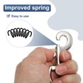 thumbnail image 4 of Uxcell 4 Pcs Clips à Pression Pivotants pour Drapeau, Crochets en Alliage Robustes de 2,7 Pouces, Ton Argenté, 4 of 6