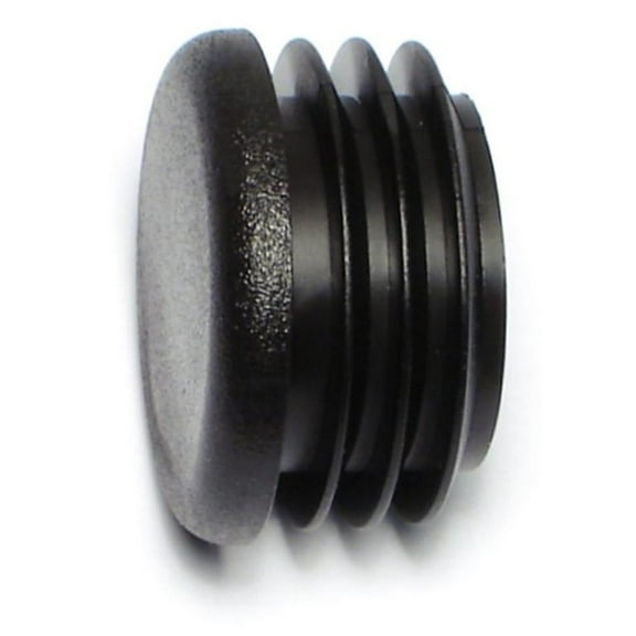 1" Black Plastic Round Cap Plugs FTIP-099 (4 pcs.)