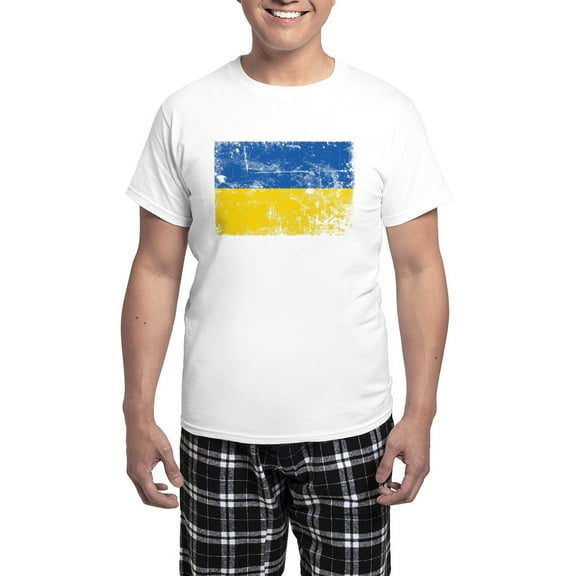 CafePress - Stand With Ukraine Pajamas - Men's Light Loose Fit Cotton Pajama Set