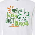 thumbnail image 4 of Inktastic St. Patrick's Day Not Lucky Just Blessed with Clover Long Sleeve T-Shirt, 4 of 5