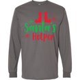 thumbnail image 3 of Inktastic Santa's Helper, Elf Shoes, Snowflakes, Christmas Long Sleeve T-Shirt, 3 of 5