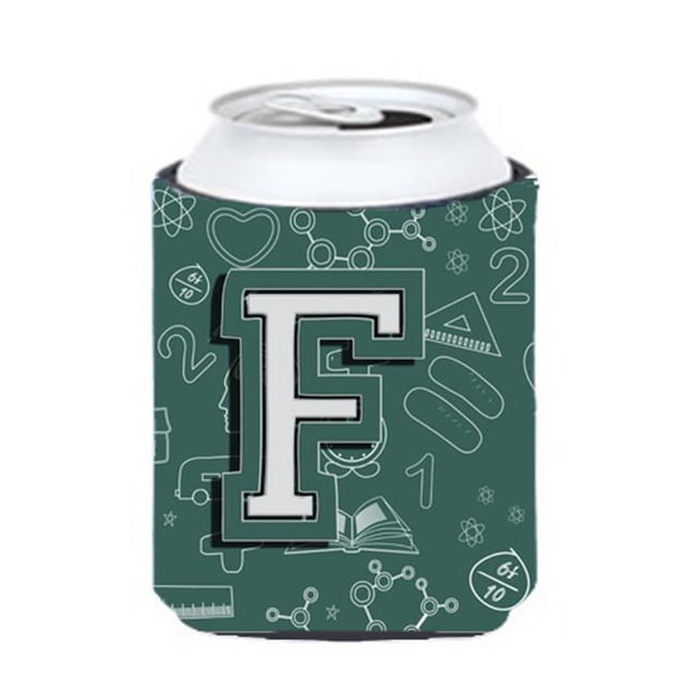Carolines Treasures CJ2010-FCC Letter F Back To School Initial Can & Bottle Hugger