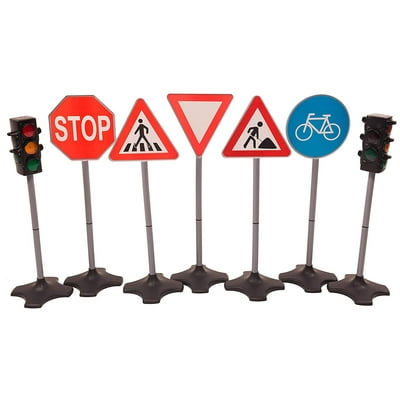 Buy Mmp Living Toy Traffic Light Road Sign Deluxe Play Set 2 Traffic Signals With Light And Sound 5 Road Signs Over 2 Feet Tall Online In India