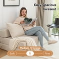 thumbnail image 5 of Leumius Folding Sofa Bed,Memory Foam Sleeper Lounge Chair Bed with Pillow, Floor Mattress Couch with Backrest for Living Room/Dorm/Guest Room/Home Office,Beige, 5 of 13