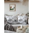 thumbnail image 3 of Waterproof Outdoor Throw Pillows with Inserts 16"x16" Set of 2, Summer Tropical Leaves Soft Decorative Pillowcases for Couch Bedroom, Gray Palm Trees Botanical Pillow Covers for Sofa Living Room, 3 of 8