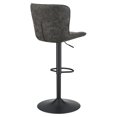 thumbnail image 6 of Kirkdale Adjustable Stool 2-Pack in Charcoal Faux Leather, 6 of 12