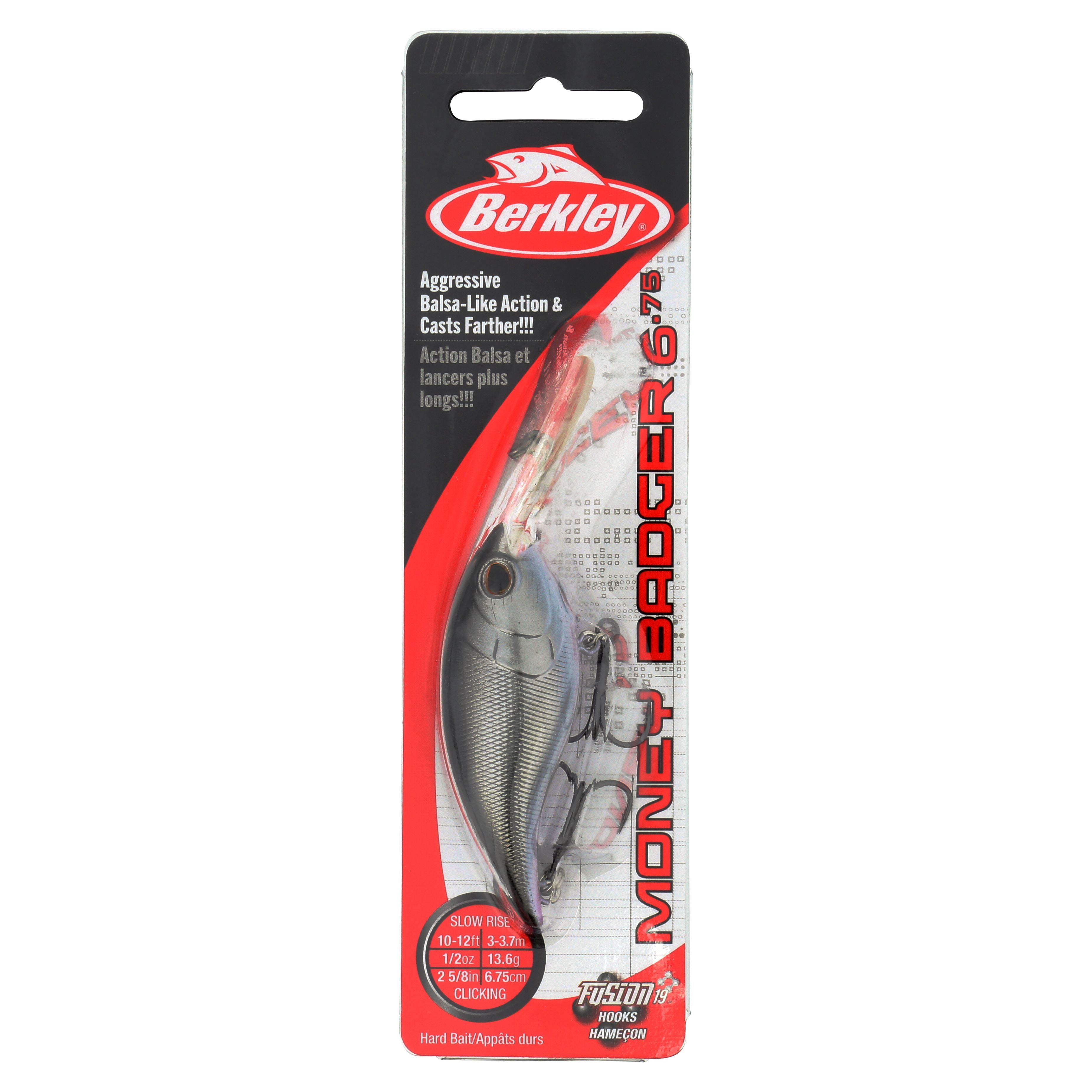 Berkley Money Badger Fishing Lure, Black Silver, 6.1/2 oz
