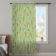 thumbnail image 3 of Spring Flowers Sheer Curtains 45 Inches Long, Pink Yellow Wildflowers Country Plants Green Light Filering Curtains, Breathable Simi Curtain Privacy Drapes for Kitchen Bathroom Small Window Treatment, 3 of 9