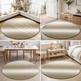 thumbnail image 4 of Round Rugs 3Ft, Light Brown Ombre Round Area Rug Washable Indoor Throw Carpet, Modern Gradient Abstract Aesthetics Art Small Non Slip Circle Rug for Bedroom Living Room Home Decor Aesthetic, 4 of 8