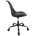 thumbnail image 3 of Swivel Task Chairs Armless Computer Desk Rolling Chairs for Home Office, Low-Back, Adjustable Height (Black), 3 of 6
