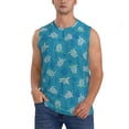 thumbnail image 1 of Fotbe Sea Turtle Men's Camiseta sin Mangas Estampada para Hombres, Playera Casual para Gimnasio, Entrenamiento, Playa-Medium, 1 of 7