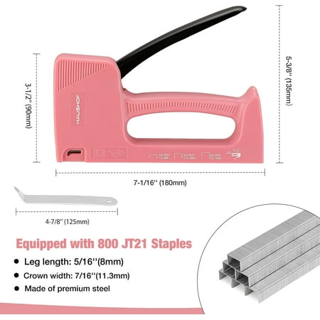 TRAHOO-Light Duty Staple Gun Kit and FLISSA Folding Pocket Knife includes 800 Staples of 5/16 and Staple Remover Tactical Knife with Liner Lock