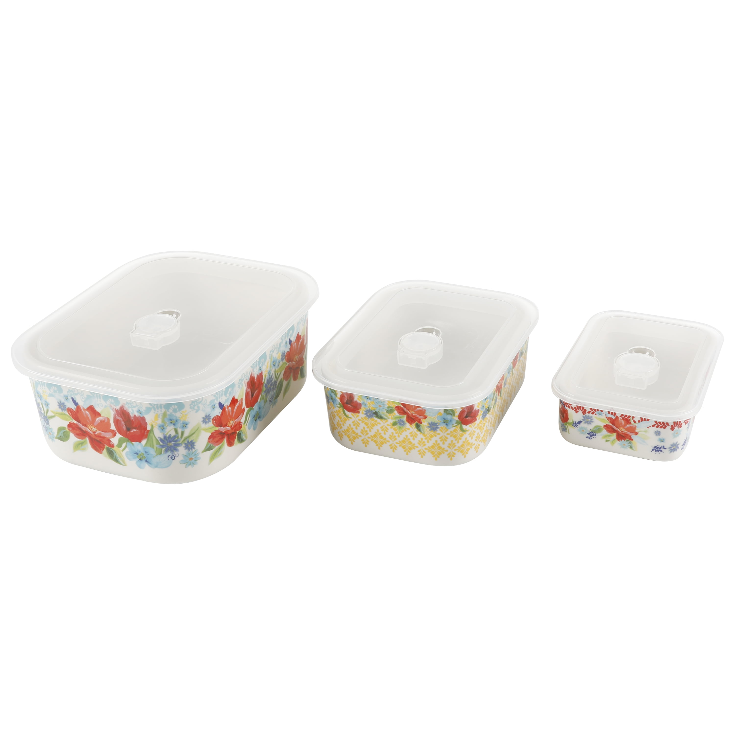 The Pioneer Woman Storage Containers Floral Print - Set of 3 - New