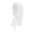 thumbnail image 1 of Sombrero de ciclismo Unique Bargains, protección cálida del cuello, forro duro de sombrero, tela de terciopelo, blanco, 28x100cm, 1 Pcs, 1 of 6