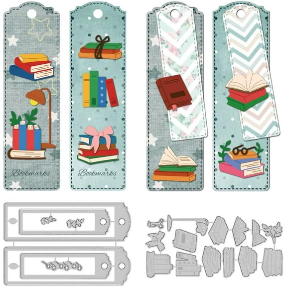Bookmark Cutting Dies Book Card Making Die Stencil Carbon Steel Die Cuts Scrapbooking Embossing Template for Greeting Cards Craft Album Letter Party Invitation Envelope Decor