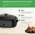 thumbnail image 5 of 16 Qt Electric Roaster Oven for Turkey, 1450 Watts Roasters with Advanced Temperature Control (150-450°F), Self-Basting Lid, and Stainless Steel Rack for Easy Cooking and Serving, 5 of 9