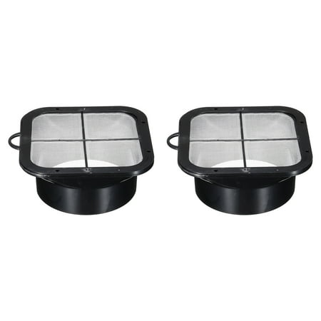 

Uxcell 6 ABS Duct Connector Flange Exhaust Hose Flange Ventilation Duct with Filter Mesh Black 2 Pack