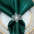 thumbnail image 1 of Paokuoon Snowflake Napkin Rings 50Pcs Snowflake Napkin Rings Disposable Napkin Holders Serviette Rings Dining Table Decorations, 1 of 7