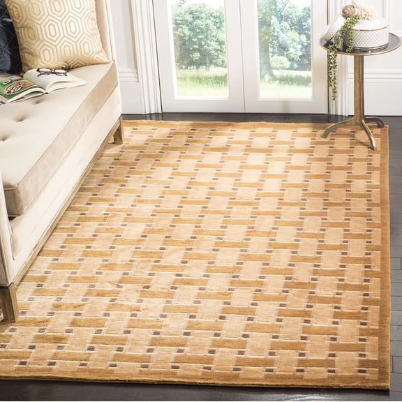 Safavieh Tibetan Creighton Geometric Wool Area Rug, Peach, 5' x 7'6"
