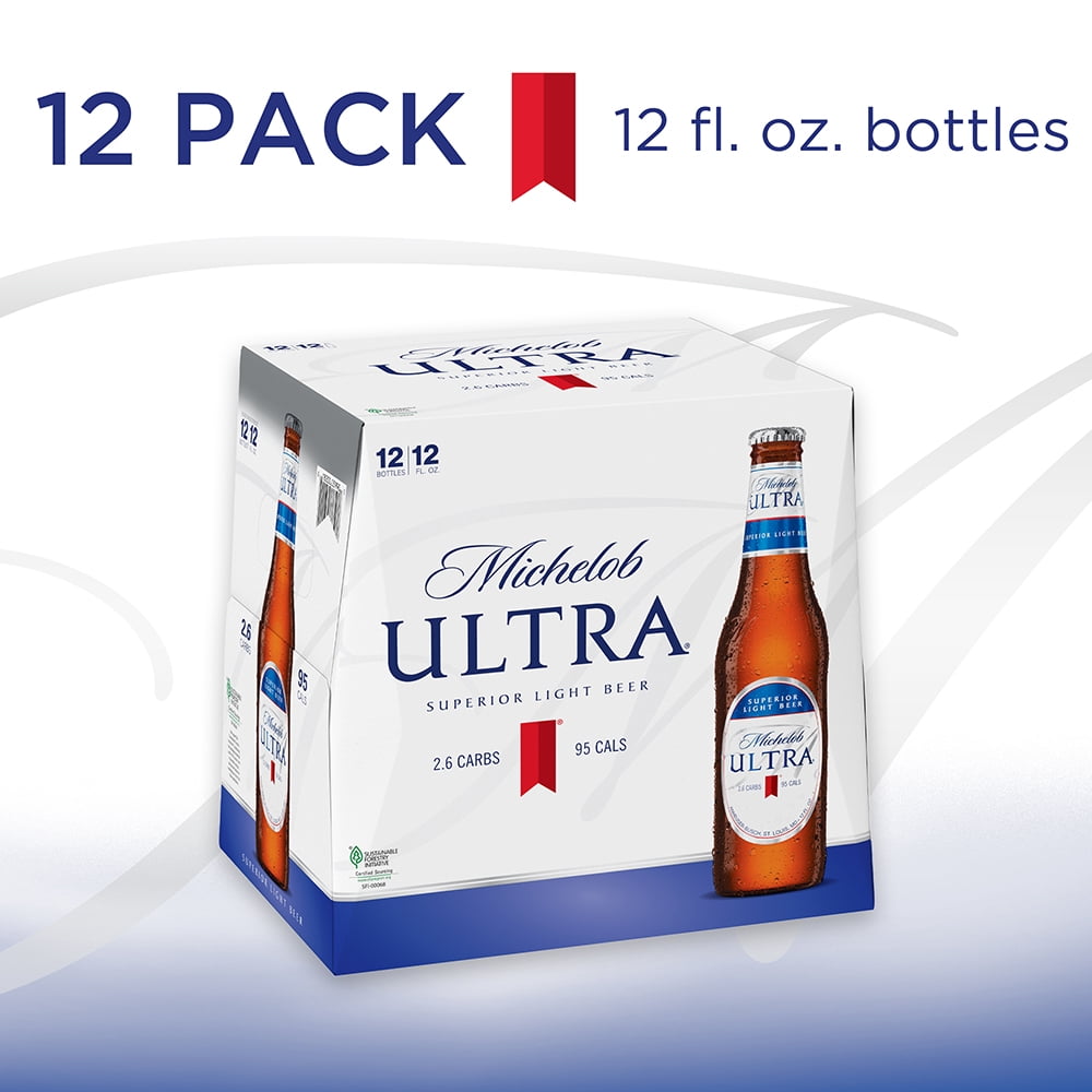 Michelob ULTRA Light Beer, 12 Pack Beer, 12 FL OZ Bottles, 4.2 ABV