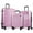 Pink, variant on Tripcomp Hardside Luggage Set 3-Piece Set(21/25/29) Lightweight Suitcase 4-Wheeled Suitcase Set(Dark Purple)