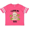 thumbnail image 3 of Inktastic Cute Sloth I Love My Titi with Green Leaves Boys or Girls Toddler T-Shirt, 3 of 5