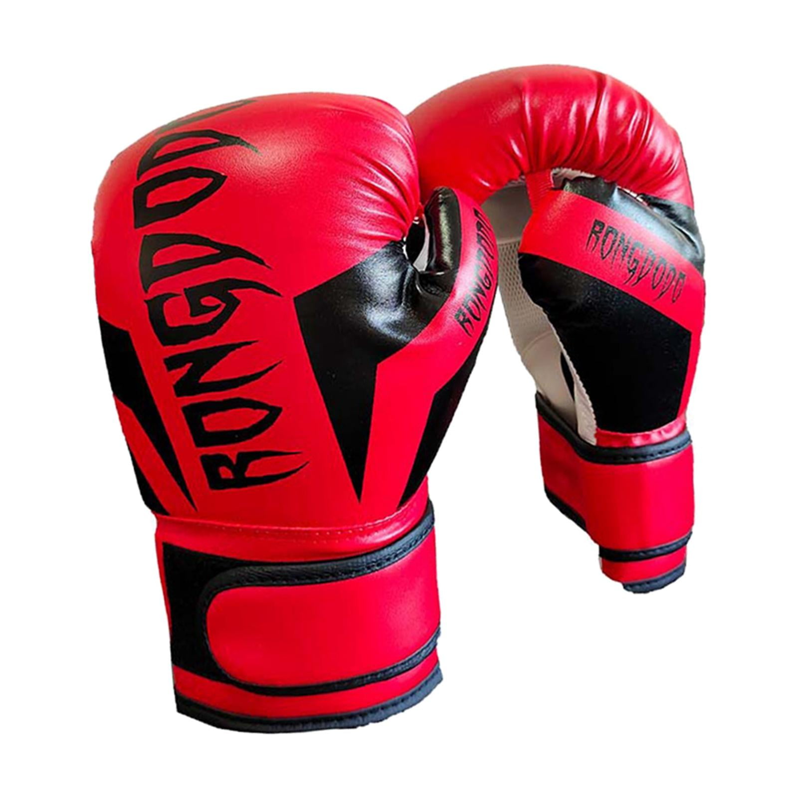 DimyFew Child Youth Boxing Gloves 6oz, for Sports Fitness Breathable One Piece Molding Red