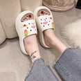 thumbnail image 1 of eva cartoon slippers cartoon slippers beach slippers Cute Cartoon Slippers Women Waterproof EVA Soft Casual Sandals Slides for Beach Party Shopping White 36-37 ANGGREK EA1713, 1 of 5