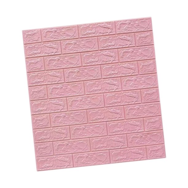 Paneles de pared con efecto 3D, adhesivos de pared de ladrillo, autoadhesivos, modernos, de espuma XPE, despegables. rosa