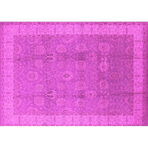 Ahgly Company Indoor Rectangle Oriental Pink Industrial Area Rugs, 2' x 3'