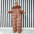 thumbnail image 3 of AURA Women Plus Size Silk Like Two Piece Outfit Casual Long Sleeve Printed Set, 3 of 6