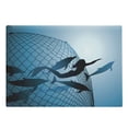 thumbnail image 1 of Underwater Cutting Board, Mermaid Rescues Flight of Dolphins from Fishing Net Freedom Diverrtwork Print, Decorative Tempered Glass Cutting and Serving Board, Large Size, Blue, by Ambesonne, 1 of 1