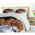 thumbnail image 5 of Ambesonne Beagle Duvet Cover Sets, Sketch Drawing Doodle Style, 2-King, Black Pale Caramel, 5 of 7