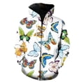 thumbnail image 1 of Sudadera con capucha y cremallera con estampado 3D estilo hip hop para hombre y mujer, primavera y otoño, con diseño de mariposas y dibujos animados, ropa urbana juvenil, talla 4XL, 1 of 6