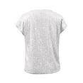 thumbnail image 7 of JGNGSHN Women's Crew Neck Glitter Sequin Tops Casual Cap Sleeve Club Party Tee Shirts Party Top for Women White S, 7 of 7