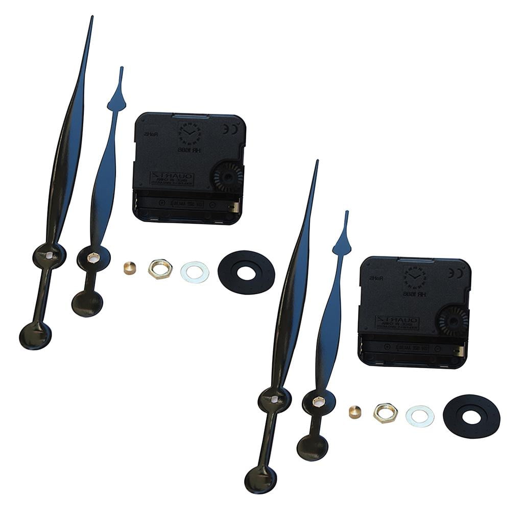 2Pcs 28mm Shaft Length Hands Wall Clock movement silenced Mechanism DIY