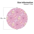thumbnail image 2 of Lsque Butterfly 1 Pattern 4" Drink Coasters Set of 4, PVC Leather Absorbent Coasters, Table Coaster Set Decorative Coffee Cup Coasters Housewarming Gift -Round Shape, 2 of 6