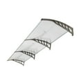 thumbnail image 3 of Canopy Outdoor Window Door Canopy, 96x300cm Household Application Door/Window Rain Cover Eaves Canopy, UV Rain Snow Protection, Aluminum Bracket, Polycarbonate Canopy, 3 of 8