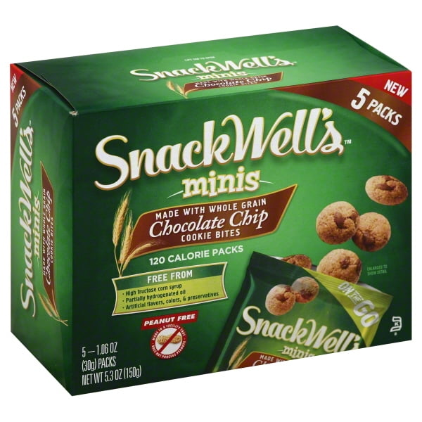 Snackwell's Minis PeanutFree Chocolate Chip Cookie Bites, 1.06 Oz., 5