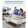 thumbnail image 3 of Adaptador de cable DisplayPort a HDMI JSAUX 4K UHD de 10 pies, 3 of 7
