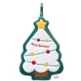 thumbnail image 3 of Naierhg Christmas Hand Towel Cute Santa Tree Bell Glove Snowman Elk Ultra Soft Thick Coral Fleece Hanging Loop Quick Drying Super Absorbent Bathroom Kitchen Towel Home Supplies D, 3 of 8