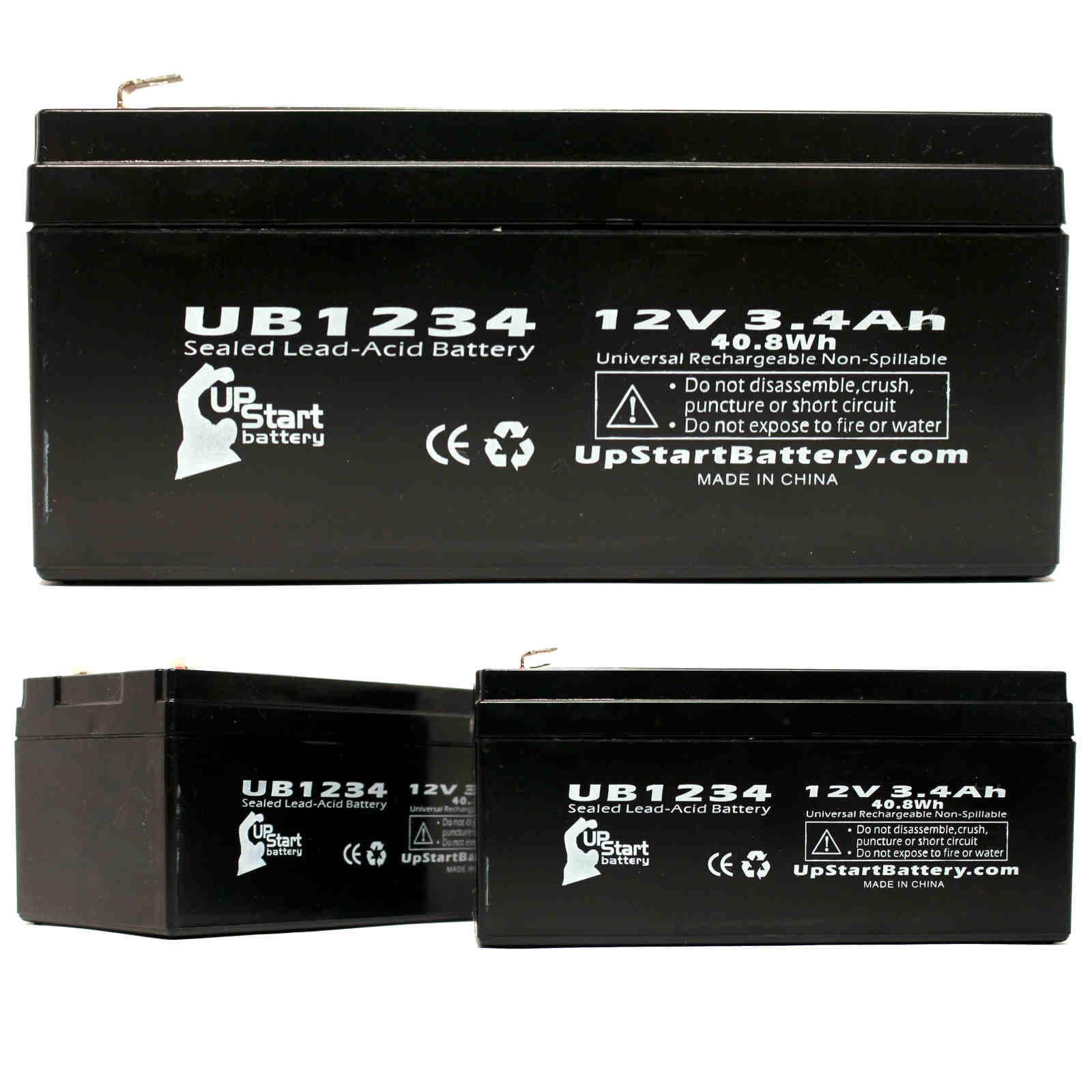 3x Pack - APC BackUPS ES BE350U Battery Replacement - UB1234 Universal