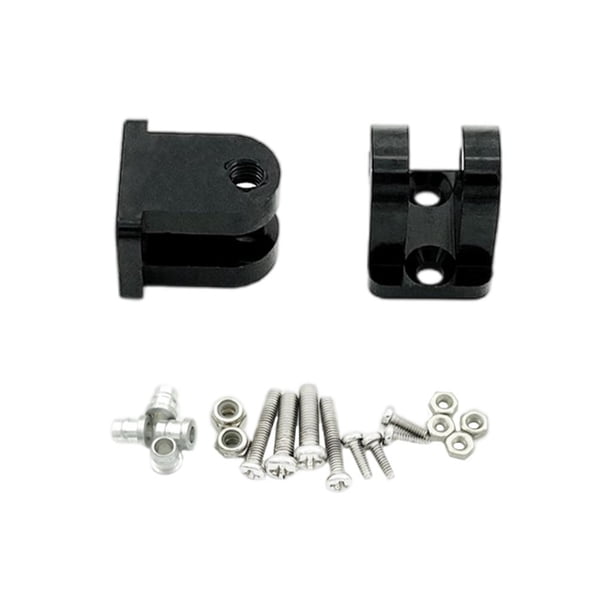 2 soportes de montaje de amortiguador delantero para accesorios de coches RC WPL D42 Negro